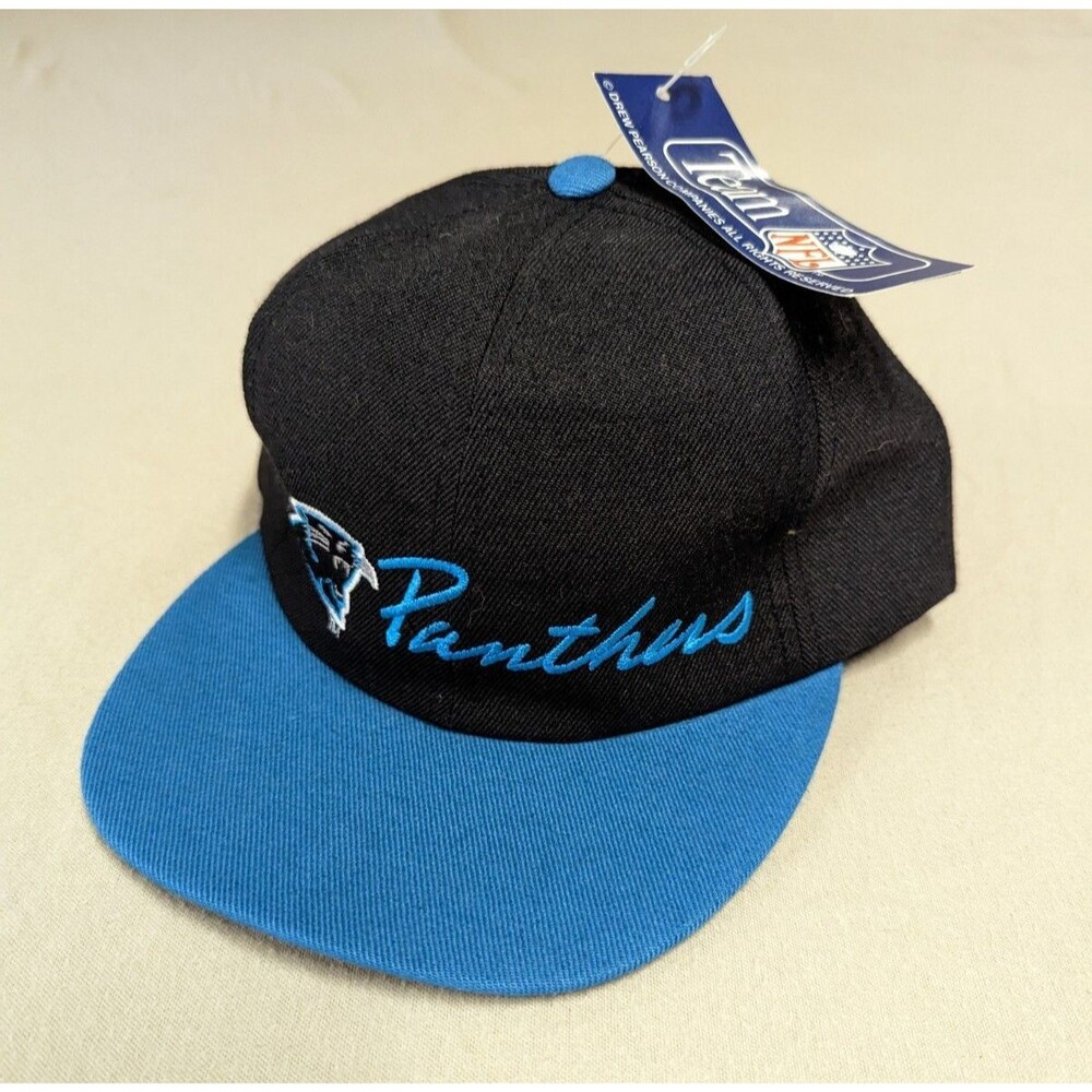 New Carolina PANTHERS Team NFL SnapBack HAT Cap NWT Deadstock Script